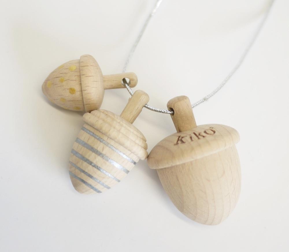 dongri - Mini Acorn Spinning Top Necklace